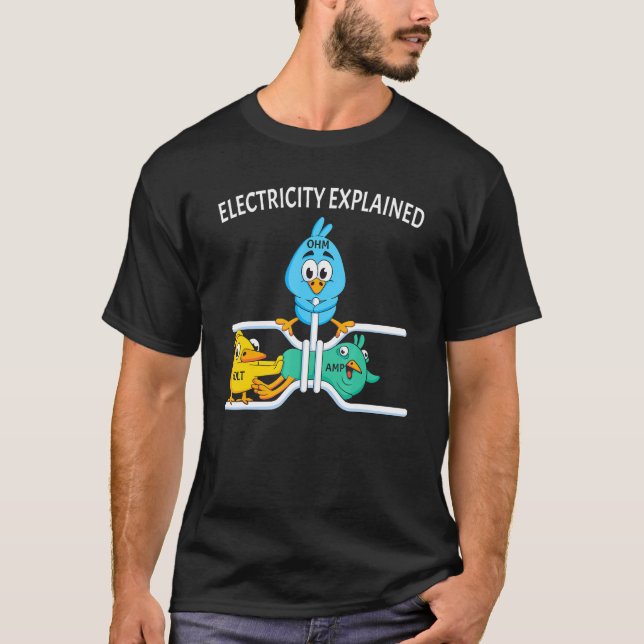 T-shirt Electrician For Men Women Electricity Engineer Ner (Devant)