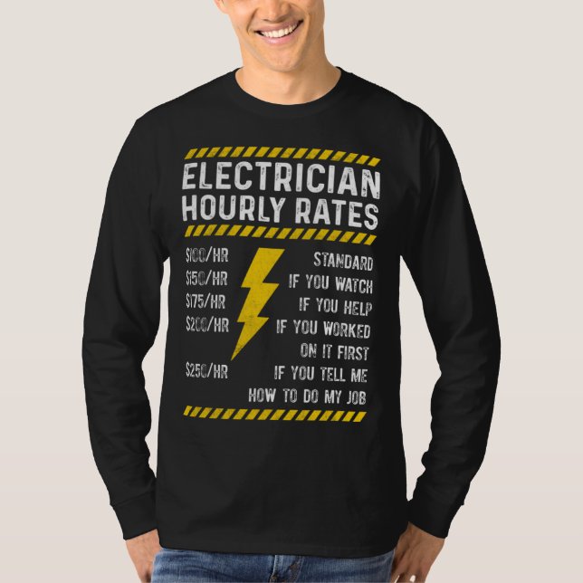 T-shirt Electrician Hourly Rate Electrical Engineer Linema (Devant)