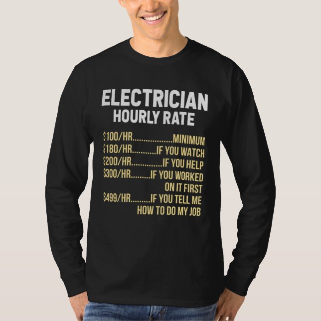 T-shirt Electrician Hourly Rate Electrical Engineer Linema (Devant)
