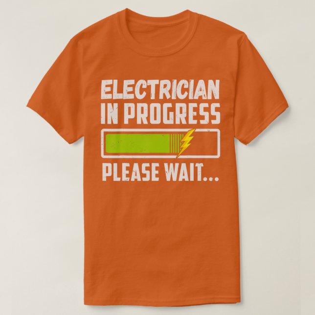 T-shirt Electrician In Progress Journeyman Future Electric (Design devant)