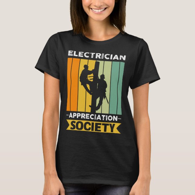 T-shirt Electrician Job Colleague And Coworker Society (Devant)