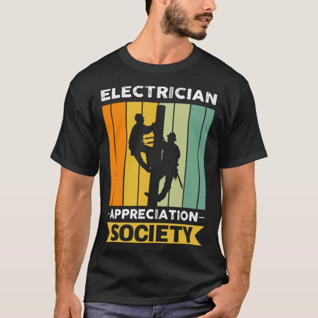 T-shirt Electrician Job Colleague And Coworker Society (Devant)