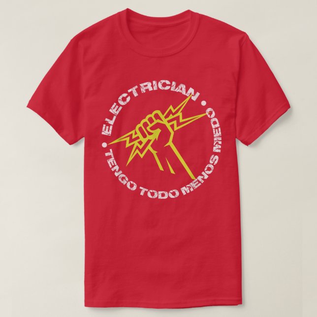 T-shirt Electrician Lineman Engineering Electricity Light  (Design devant)