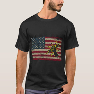 T-shirt Électricien Amérique Drapeau Électricité patriotiq