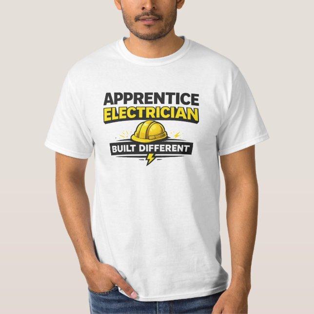 T-shirt Électricien apprenti construit différemment Chemis (Devant)