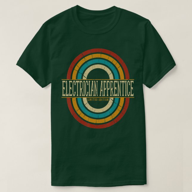 T-shirt Électricien Apprentis Vintage Rétro (Design devant)