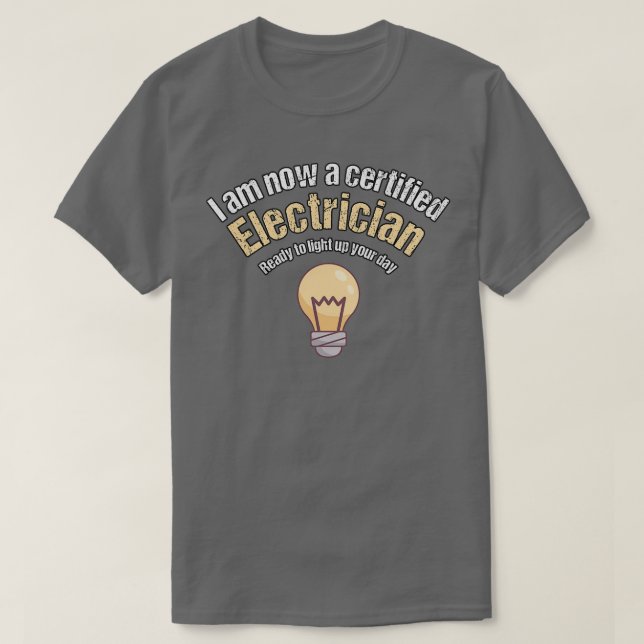 T-shirt Électricien Apprentissage Diplôme Idée cadeau (Design devant)