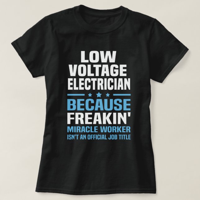 T-shirt Électricien basse tension (Design devant)