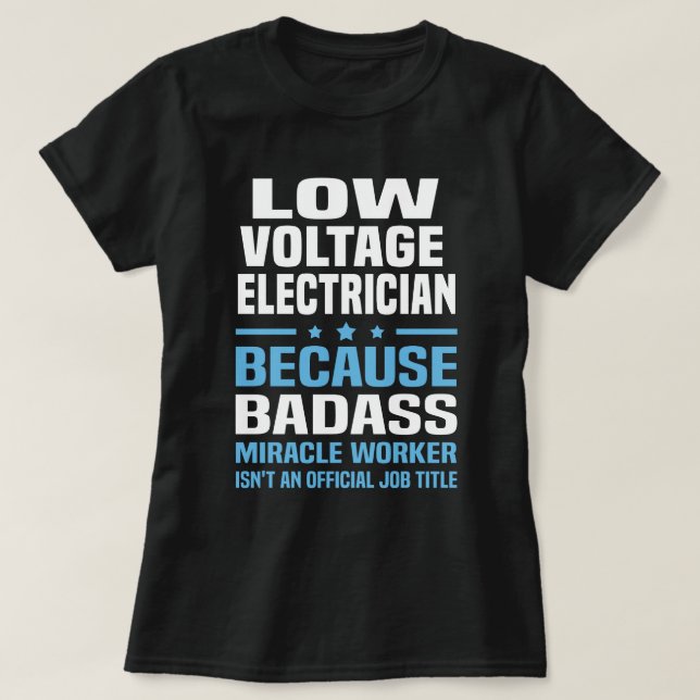 T-shirt Électricien basse tension (Design devant)
