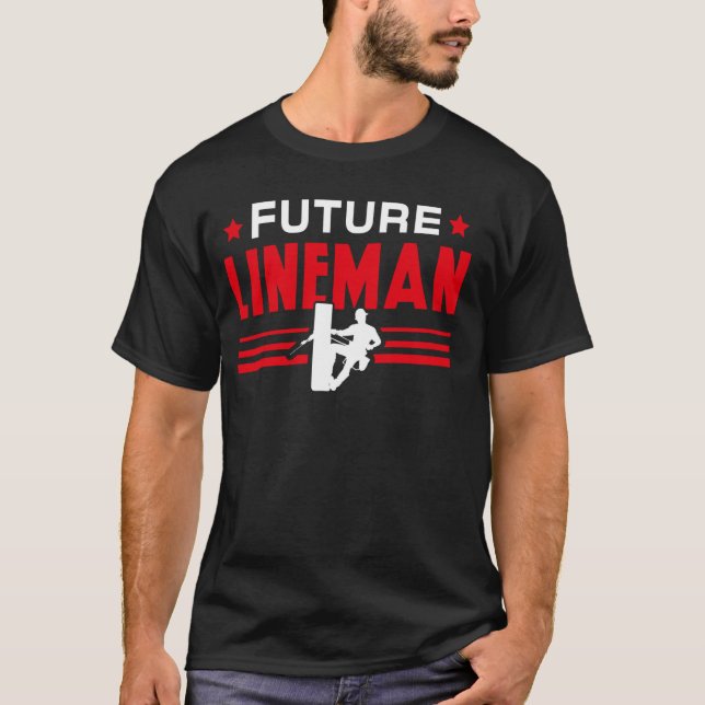 T-shirt Électricien de ligne futur (Devant)