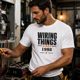 T-shirt Électricien depuis 1998 Spécialiste en installatio
