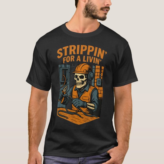 T-shirt Électricien Drôle Avec Un (Devant)