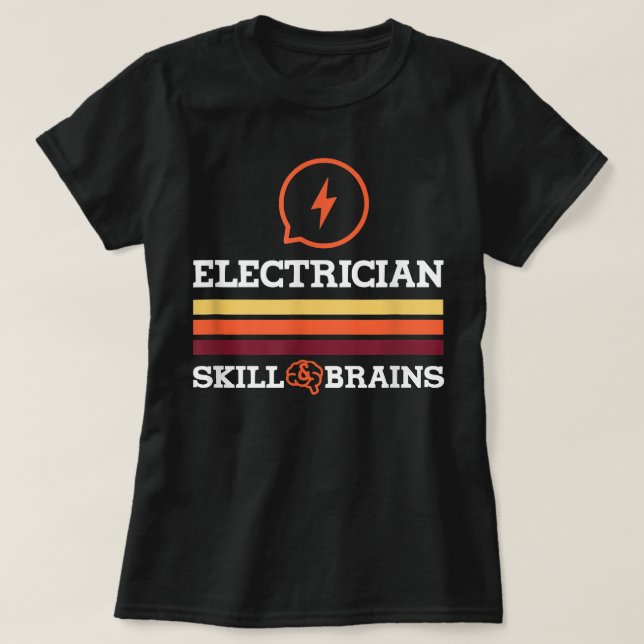 T-shirt Electricien Drôle Dire Electro Travailleur Tension (Design devant)