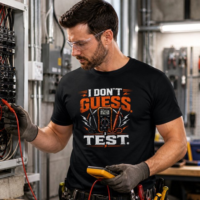 T-Shirt Électricien Drôle Je Ne Devine Pas, Je Tes (Créateur téléchargé)