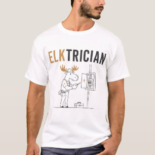 T-shirt Électricien élan – Élan drôle Électricien jeu de m