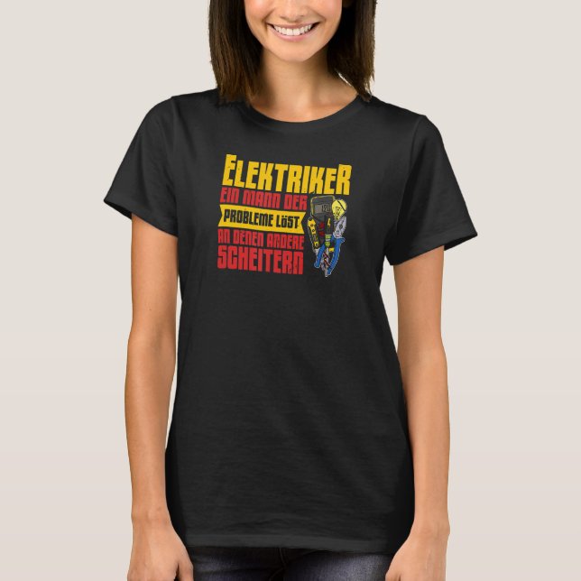 T-shirt Électricien Électricité Électrique Éclairage techn (Devant)