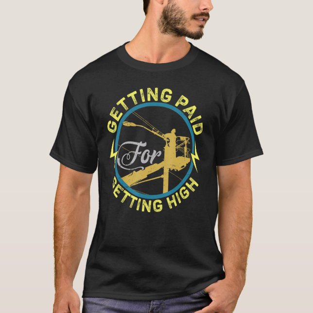 T-shirt Electricien Electricité Lin D'Électricité Hommes g (Devant)