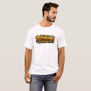 T-shirt Électricien Graffiti On Garde Les Lumieres