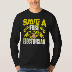 T-shirt Électricien Hommes Femmes Ingénieurs de fusibles é