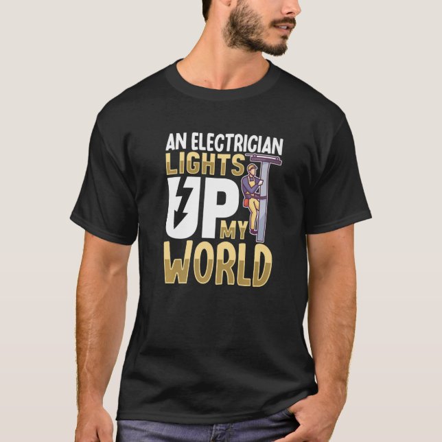 T-shirt Electricien Ingénieur électrique Lineman Électriqu (Devant)