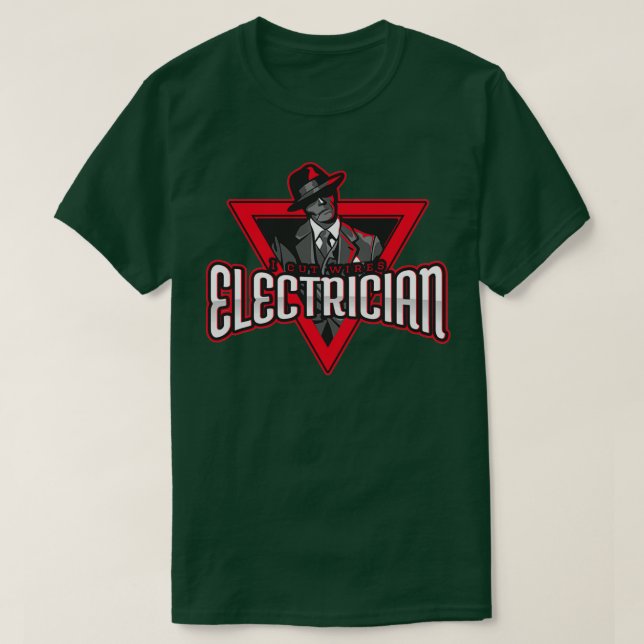 T-shirt Électricien Je coupe les fils 3 (Design devant)