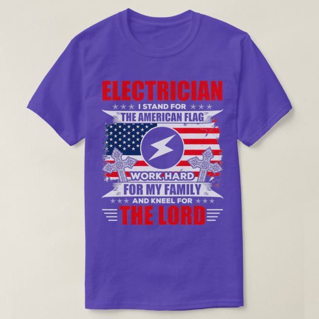 T-shirt Electricien Je Me Trouve Pour Mon Cadeau Familial  (Design devant)