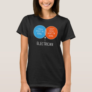 T-shirt Electricien Je ne sais pas ce que je fais deux cou