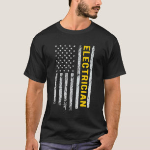 T-shirt Électricien nous drapeau