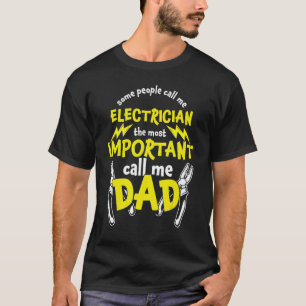 T-shirt Électricien Papa Électricité Artiste Électrique E