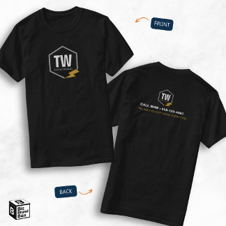 T-shirt Électricien Professionnel Logo Services Électrique