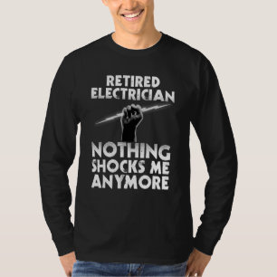 T-shirt Électricien Retraite Pour Hommes Femmes Retraitées