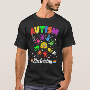 T-shirt Électricien Soutenant la Sensibilisation à l'Autis
