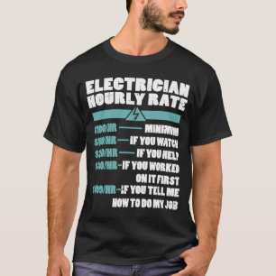 T-shirt Électricien Taux horaire Électricien