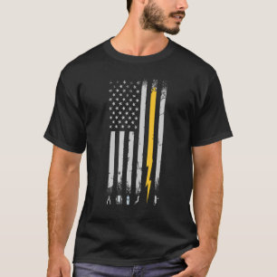 T-shirt Électricien Us Indicateur Électricien Outils
