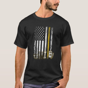 T-shirt Électricien Us Outils Drapeau Pour Électriciens