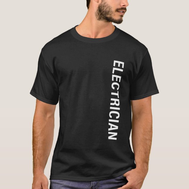 T-shirt Électricien Vertical (Devant)