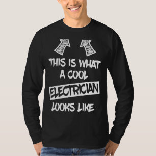 T-shirt Électriciens Cool de sexe masculin Électriciens Él