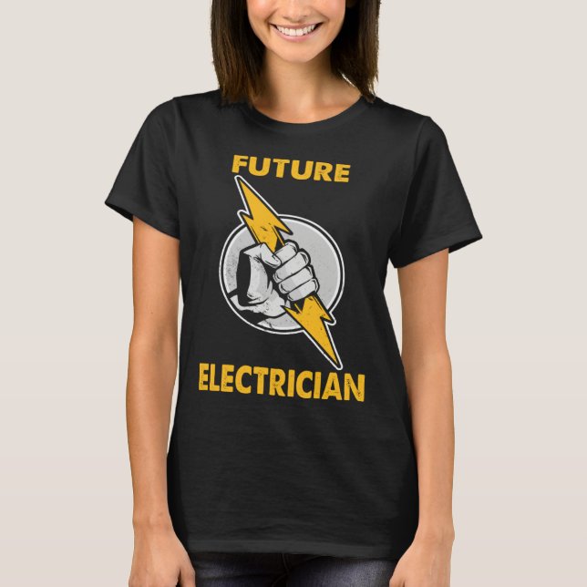 T-shirt Électricité éclair  Futur électricien (Devant)