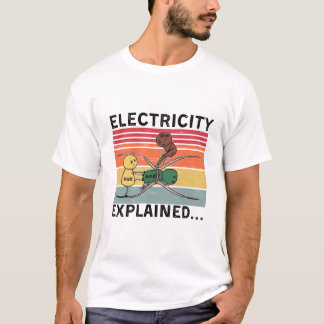 T-shirt Électricité Expliquée...Électrique Drôle Ohm Volt 