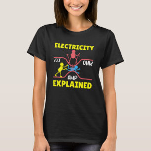 T-shirt Électricité Expliquée Volt Ohm AMP Electricité Sc