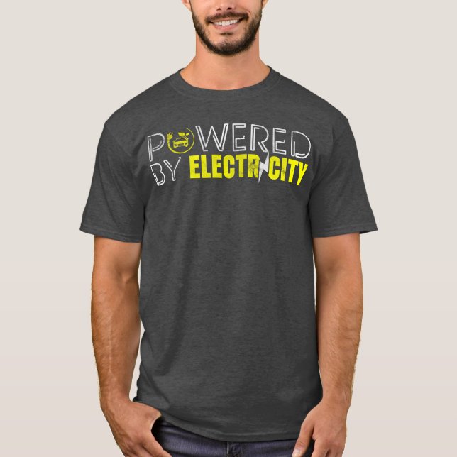 T-shirt Electricity Car Vehicle Climate Change vintage (Devant)