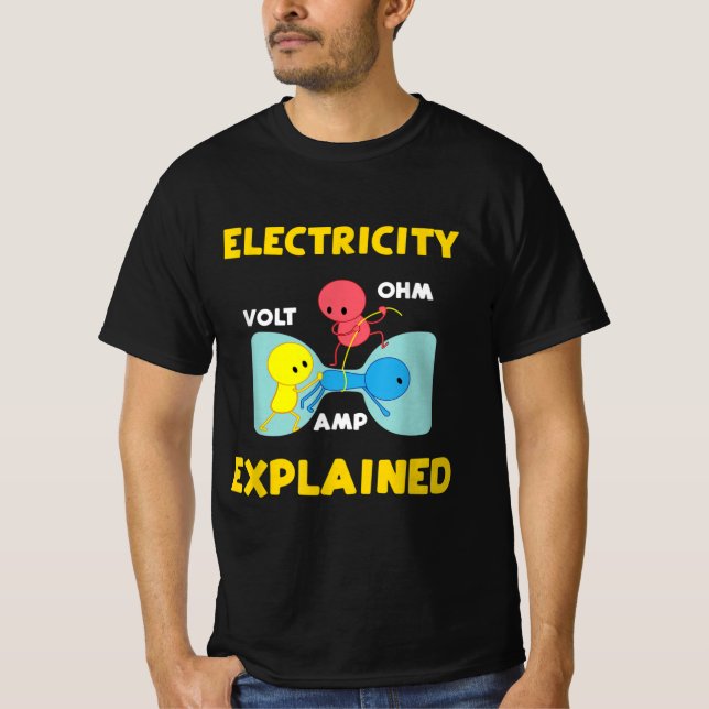 T-shirt Electricity Explained (Devant)