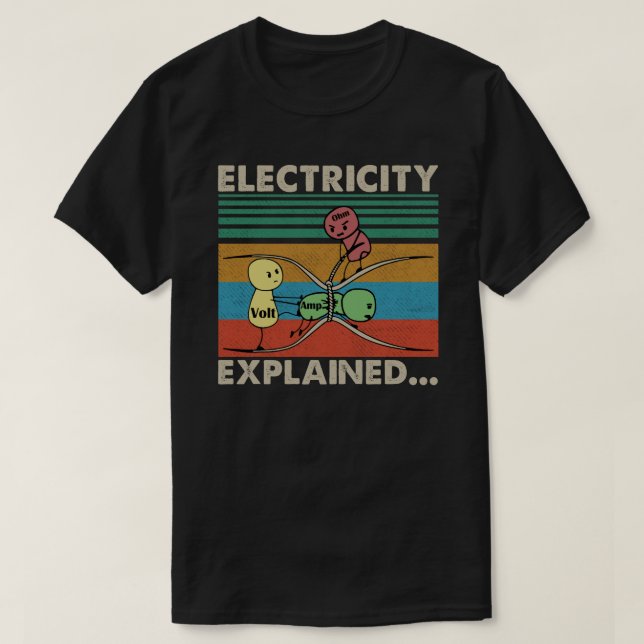 T-shirt Electricity explained.... (Design devant)