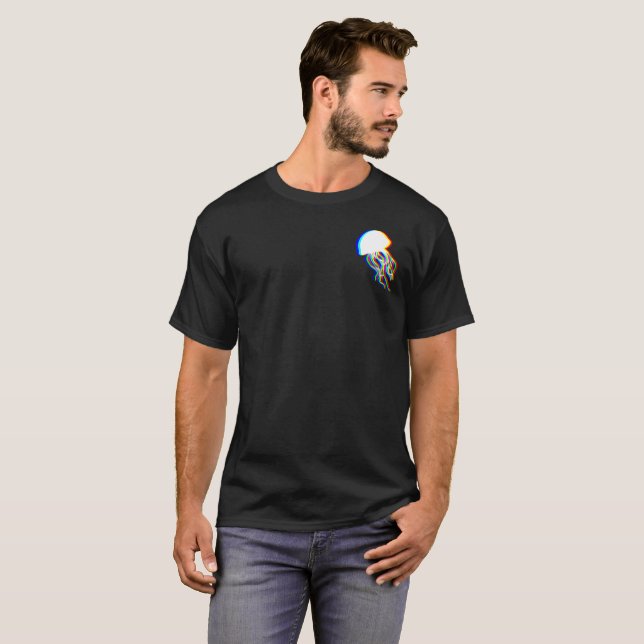T-shirt Electrification de méduse EDM Raver avant et arriè (Devant entier)
