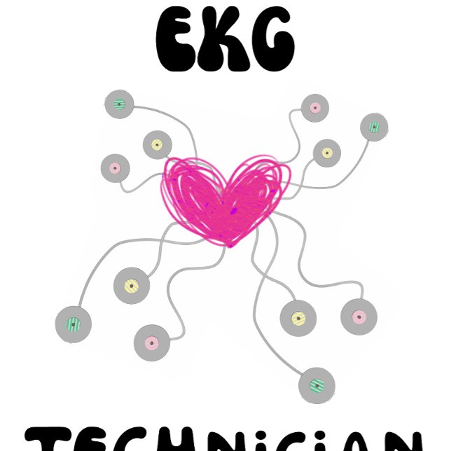 T-shirt électrocardiogramme EKG Technicien (Créateur téléchargé)