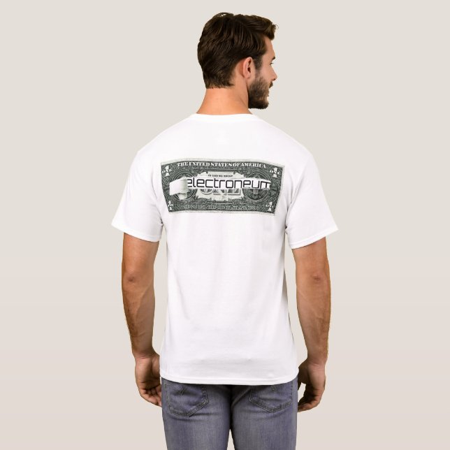 T-shirt Electroneum a déchiré le billet d'un dollar (Dos entier)