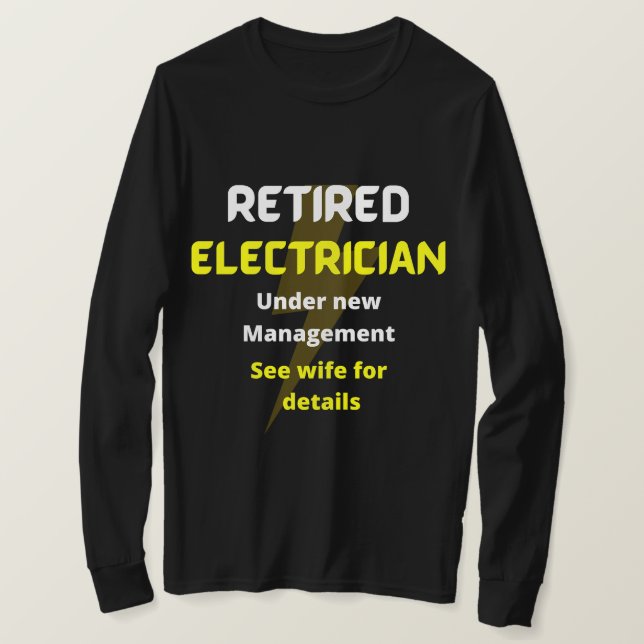 T-shirt Électronicien retraité jaune Funny cadeau de retra (Design devant)