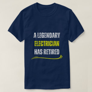 T-shirt Électronicien retraité jaune Funny texte de retrai