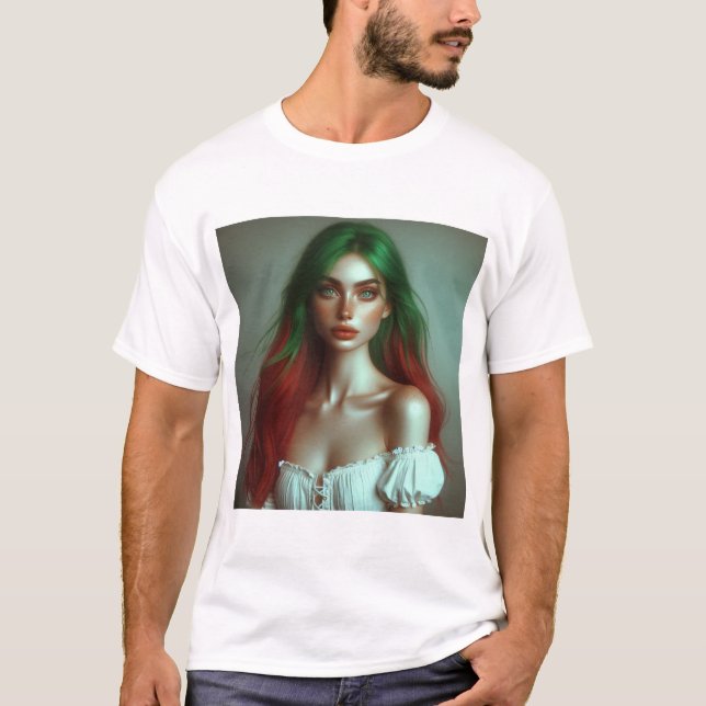 T-shirt Élégance bicolore (Devant)