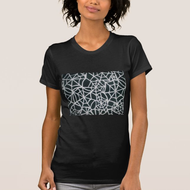 T-shirt Élégance classique Belle Web art noir et blanc (Devant)